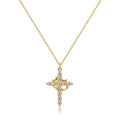 CLARISSE™ – Classic Cross & Crown Necklace