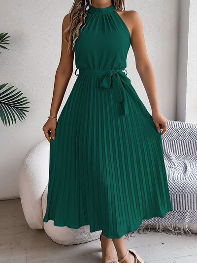 CEDRINE™ – Graceful Pleated Midi Dress