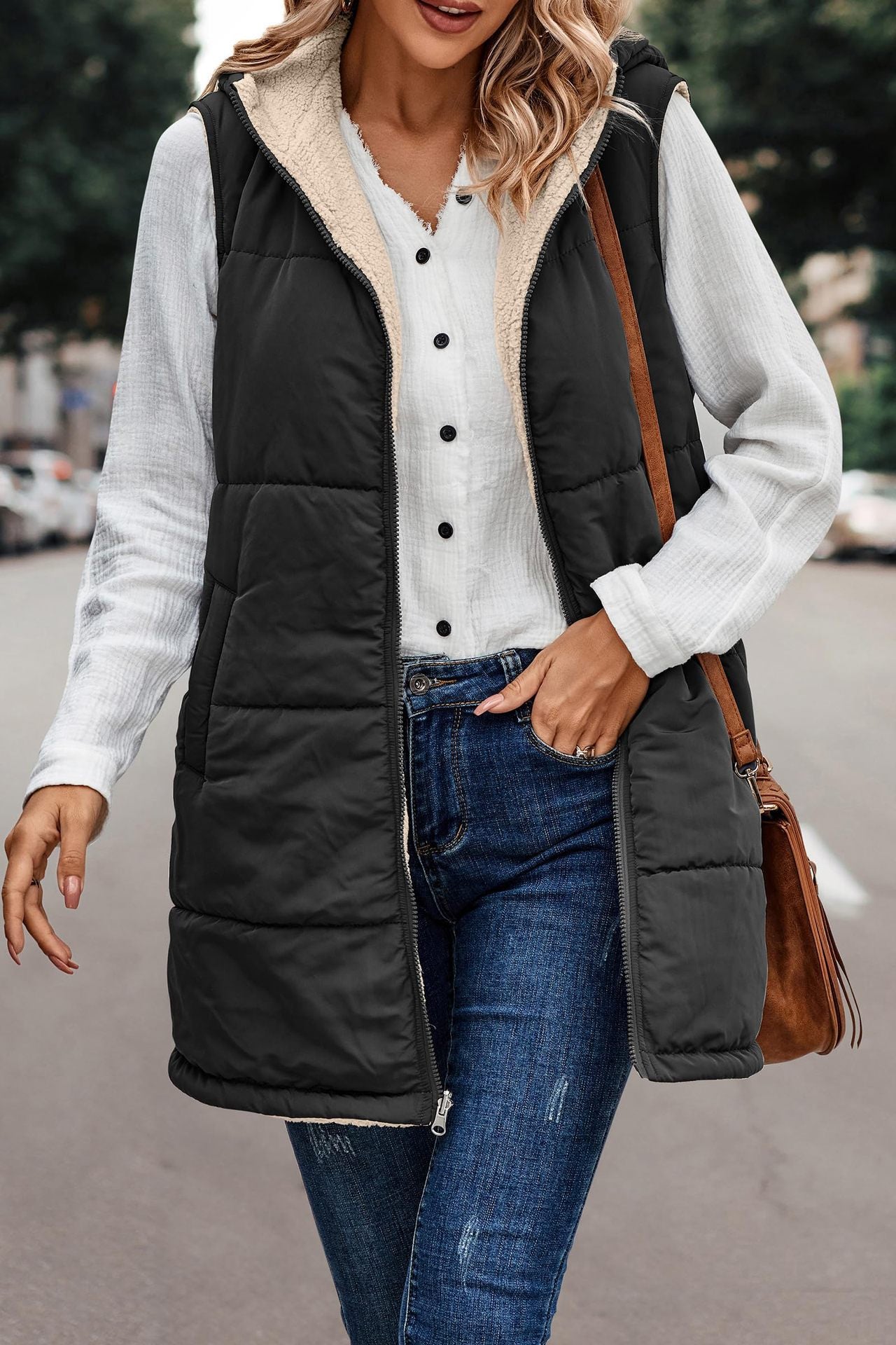 MISHELLE™ - Reversible Warm Hooded Vest