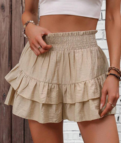 GAIL™ - Casual Ruffle Tiered Boho Shorts