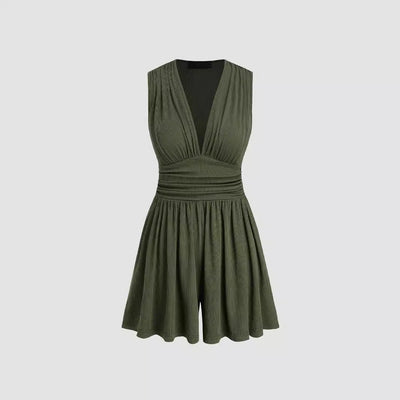 PARIS™ - Chic V-Neck Sleeveless Overall Romper