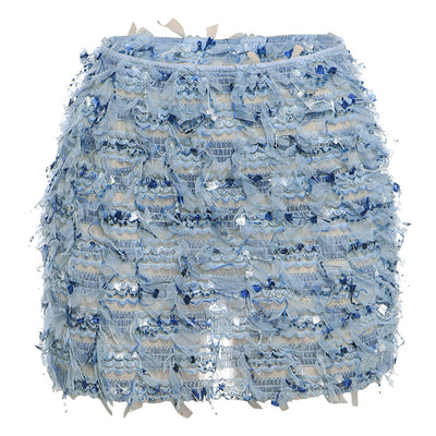 MARIA™ – Chic Fringe Detail High-Waist Mini Skirt