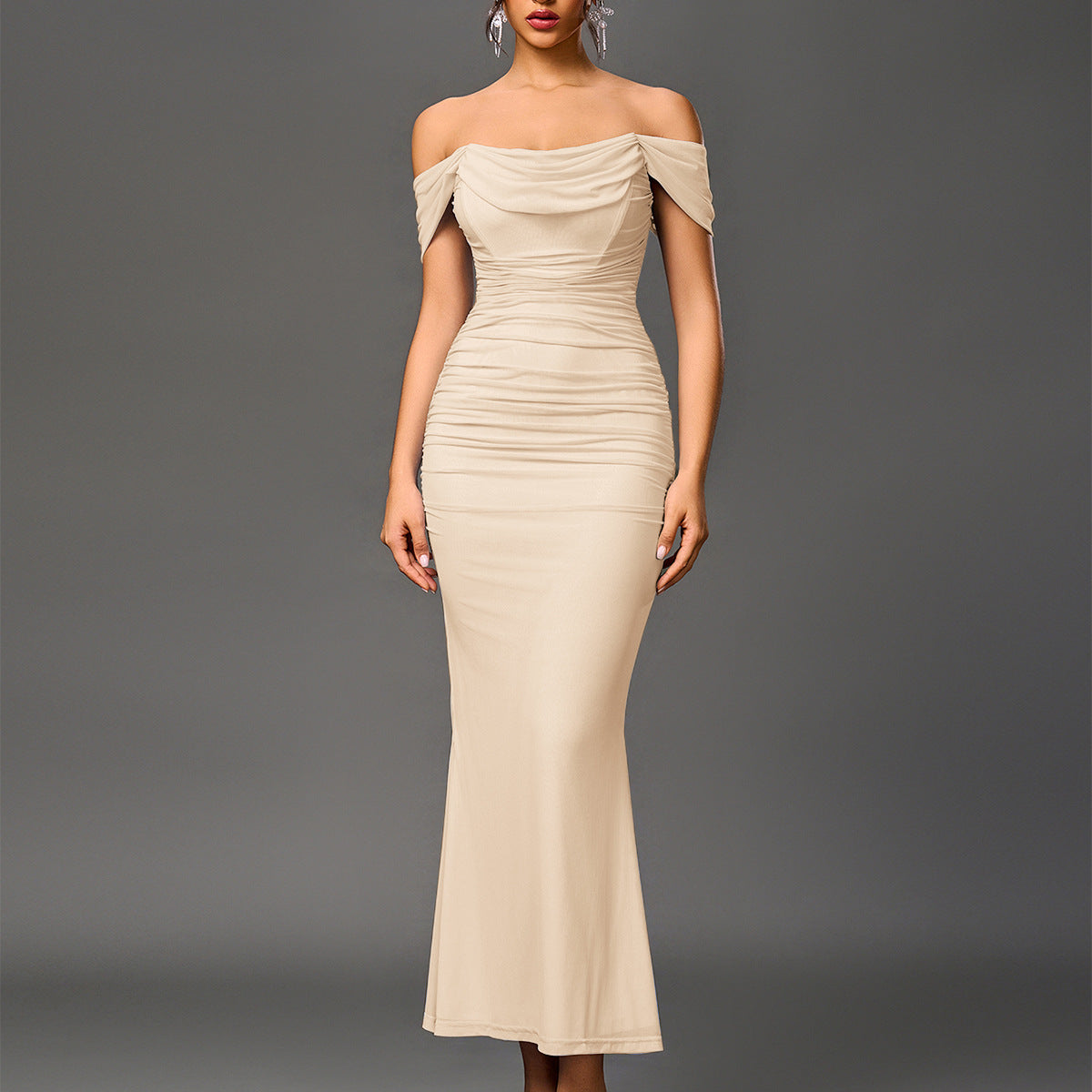 EUNOIA™ - Elegant Off Shoulder Backless Mermaid Dress