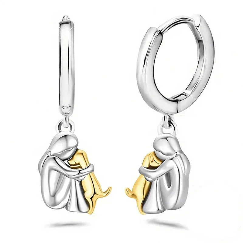 Selene | Dog Embrace Earrings