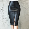 MONIQUE™ – Sleek Black Leather Pencil Skirt