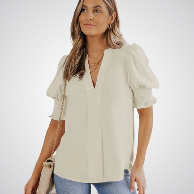 MONICA™ – Chic V-Neck Blouse