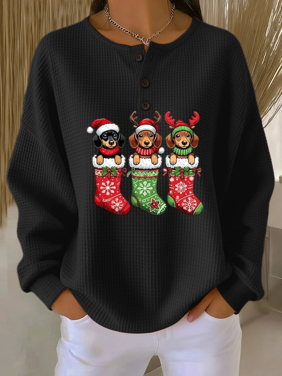Lovely | Vintage Christmas Sweater with Dog Motif