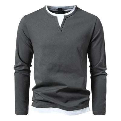 Spencer | Premium long-sleeved T-shirt in combed cotton