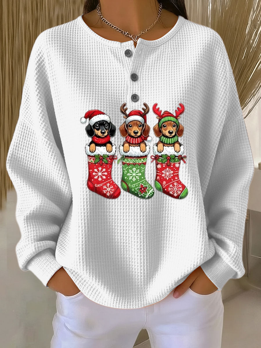 Lovely | Vintage Christmas Sweater with Dog Motif