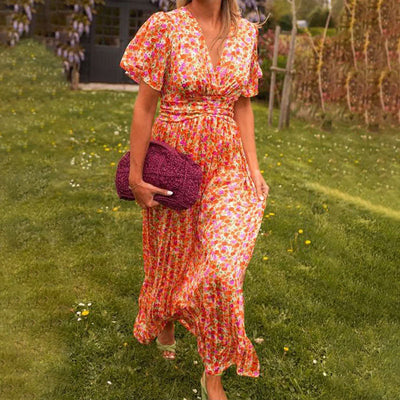 FREYJA™ – Classic V-Neck Dress