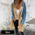 ELORA™ - Two-Tone Denim Trench