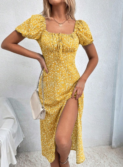 COLETTE™ – Casual Summer Square Neck A-Line Dress